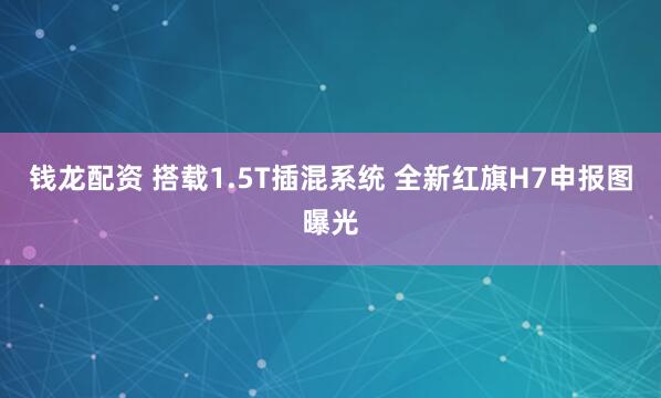 钱龙配资 搭载1.5T插混系统 全新红旗H7申报图曝光